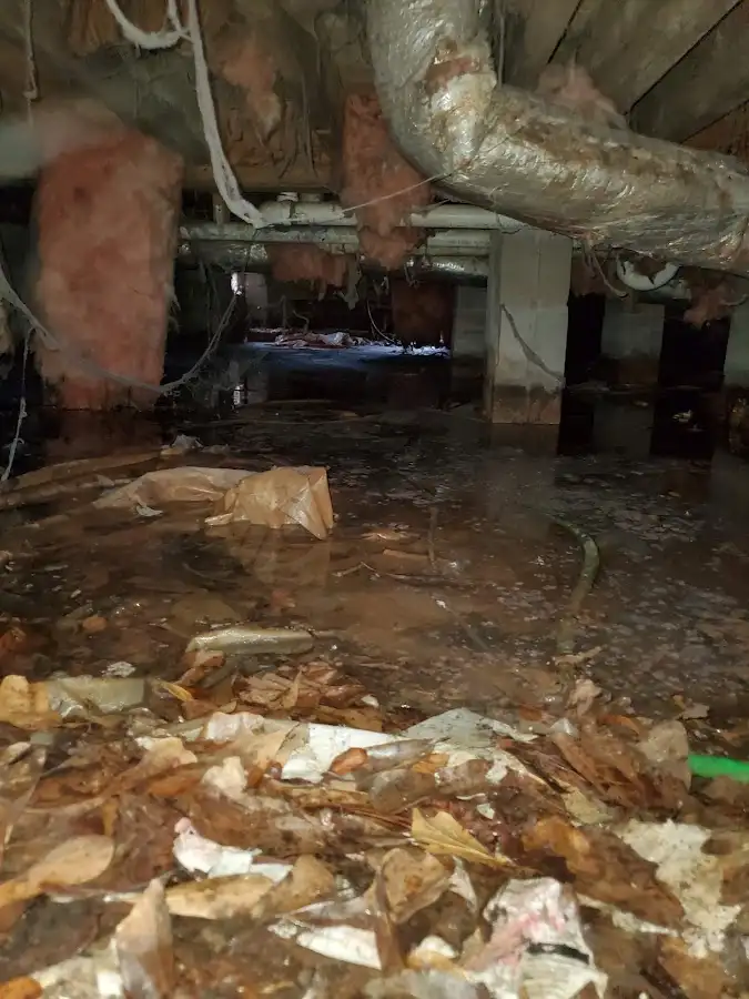 Crawl space flood assessment for Commercial Water Damage Restoration in McKeesport